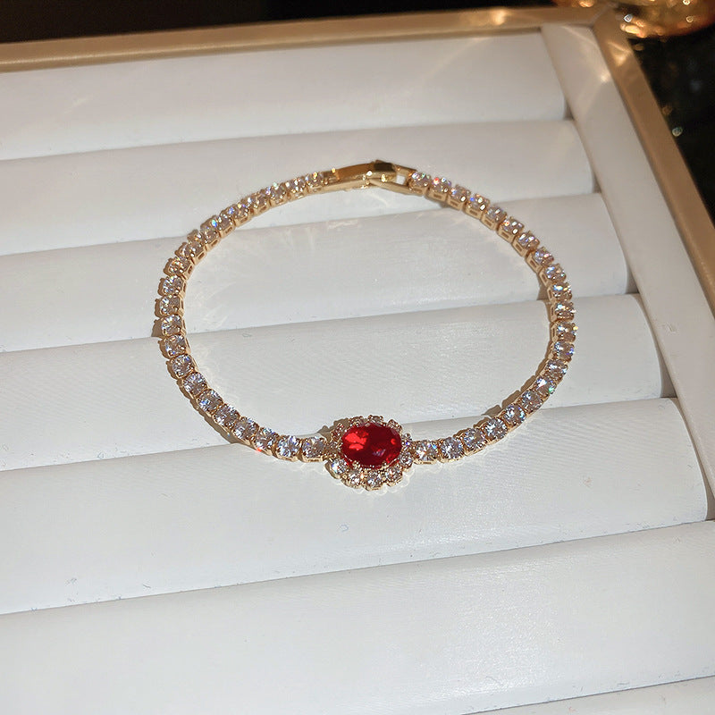 Wholesale Zircon Square Leaf Buckle Metal Bracelets